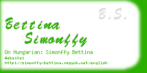 bettina simonffy business card